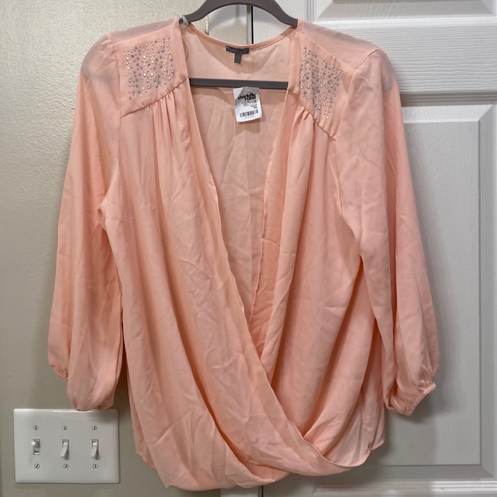 Charlotte Russe Open Drapped Blouse - XL
